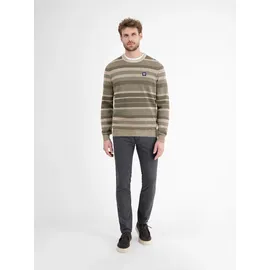 Lerros Gestreifter Strickpullover Beige XL
