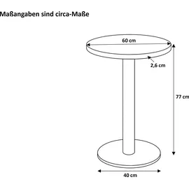 ab:stil.art.moebel Emilio Ø 60 cm naturfarben/silber