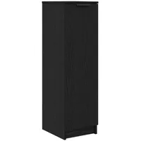 VidaXL Schuhschrank Schwarz Eiche 29,5x35x100,5 cm Holzwerkstoff