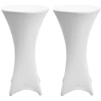 Beautissu Stella Stehtischhusse Ø 80 cm Weiß