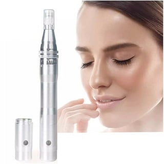 TechnoCLEAN Anti-Aging-Gerät Elektrischer Derma Pen Microneedling Pen silberfarben