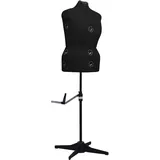 vidaXL Schneiderpuppe Verstellbar Weiblich Schneiderbüste Schaufensterpuppe Torso Mannequin Damenbüste Schaufensterfigur Schwarz L Größe 44-50