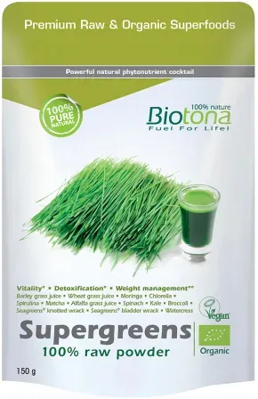Biotona Supergreens Pulver Raw Bio 150g