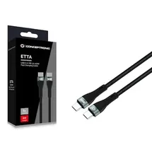 Conceptronic ETTA01B20 USB C-C PD 3.0 100W Ladekabel 2m