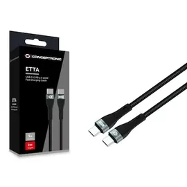 Conceptronic ETTA01B20 USB C-C PD 3.0 100W Ladekabel 2m