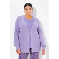Ulla Popken Strickjacke in lavendel | Gr.: 46-48