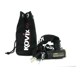 Kovix KCL8, Alarmschloss/Kettenkombination - Schwarz/Silber - 120 cm