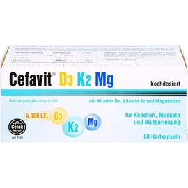 Cefak Cefavit D3 K2 Mg 4.000 I.E. Hartkapseln 60 St.