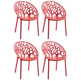 CLP Gartenstuhl Hope Sessel 59 x 59 x 80 cm rot 4 St.