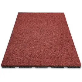 Floordirekt Fallschutzmatte 50 x 50 x 4 cm Rot