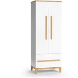 VitaliSpa Kinderkleiderschrank, Malia Weiß Eiche, modern 70x187 cm