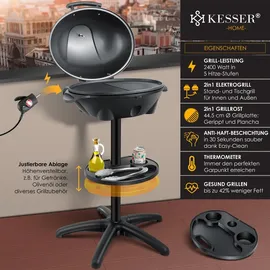Kesser Elektrogrill 2in1 2400 Watt schwarz