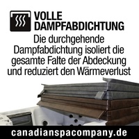 Canadian Spa Isolierabdeckung Grau für Whirlpools 13 cm universell passend