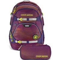 coocazoo Coocazoo, Rucksack, Schulrucksack-Set Schulrucksack-Set „Soniclights Purple“, 2-teilig, Violett