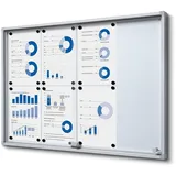 Showdown Displays Exposicionate Magnetischer Schaukasten für Innenräume Slim mit Schiebetüren mit Sicherheitsecken 8 x A4