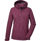 KILLTEC Damen Softshelljacke/Outdoorjacke mit abzippbarer Kapuze KOS 40 WMN SFTSHLL JCKT, aubergine, 42,