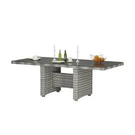 Möbel Kraft Padua Gartentisch 100 x 75,5 cm grau