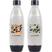 Sodastream Flasche 2X 1L Geometrie Mosaik - Orange, Gelb, Blau