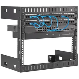 Startech StarTech.com 8HE 19" Open Frame Server Rack - AV / Patch Panel / Computer Geräte (RK812WALLO)