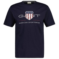 GANT T-Shirt mit Label-Print Modell ARCHIVE SHIELD SS T-SHIRT«, Logodruck auf der Brust, Blau