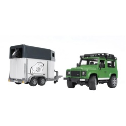 Bruder® Modellauto bruder Land Rover Defender mit Pferdeanhänger