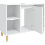 vidaXL Waschbeckenunterschrank Weiß 80x33x60 cm Holzwerkstoff