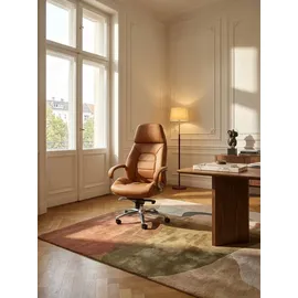KADIMA DESIGN Chefsessel Echtleder Caramel