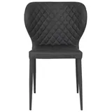 Pharao24 Stapelstuhl Emorias (Set, 2 St), 2er Set, stapelbar grau|schwarz