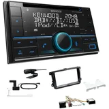 Kenwood 2-DIN CD-Receiver Autoradio Bluetooth DAB+ für Skoda Rapid piano Canbus