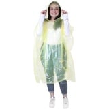 eBuyGB Herren 1216528-4a Wasserdichter Regenponcho, Transparent, Gelb, Einheitsgröße