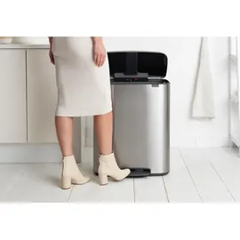 Brabantia Bo Treteimer 60 l Silber