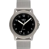 NEO watch Armbanduhr Edelstahl in Silber/Schwarz | Gr.: onesize