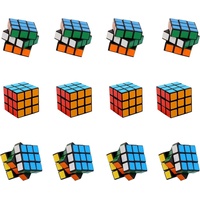 Mini Zauberwürfel 3x3x3 Speed Cube Set, Cube Puzzle 12 Stück Mini Würfel, Zauberwürfel Original Speedcube Stickerless, Kinder Geduldspiel, Cube Spielzeug für Kinder Erwachsene