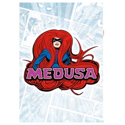 KOMAR Wandtattoo „Medusa Comic Classic“ Wandtattoos 50 x 70 cm Gr. B/H: 50 cm x 70 cm, Kinder-Comic, rot (rot, blau) Wandtattoos Wandsticker