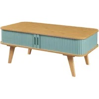[en.casa] Couchtisch Tysvær 100x50x40 cm Bambus/Blau