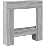 Kaminumrandung Grau Sonoma 81x18x82 cm Holzwerkstoff - Grau