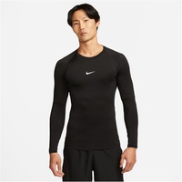 Nike Pro Men's Dri-FIT Fitness-Longsleeve Herren Black/White XXL