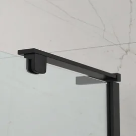 Swiss Aqua Technologies Eckdusche mit Pendeltür rechts 90 x 90 cm Schwarz/Klarglas SATTGDN9090