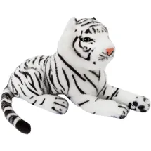 Brubaker Tiger Kuscheltier 25 cm Weiß