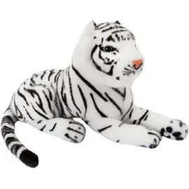Brubaker Tiger Kuscheltier 25 cm Weiß