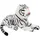 Brubaker Tiger Kuscheltier 25 cm Weiß