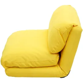 Mendler Schlafsessel HWC-E68, Schlafsofa Funktionssessel Klappsessel Relaxsessel, Stoff/Textil - gelb