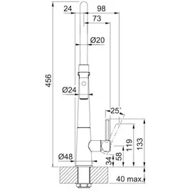 Franke Icon Semi Pro Küchenarmatur Schwarz