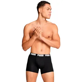 Puma Herren Boxershorts MEN Everyday BASIC BOXERS 2P Packung, 2er-Pack, mit Puma Webbund, schwarz