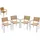 Garden Pleasure Denver Gartenstuhl 53 x 45 x 86 cm braun 4 St.