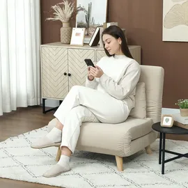 Homcom Schlafsessel, (Breite 72 cm, Beige