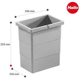 HAILO Einbaumülleimer 7 l Hellgrau