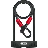 ABUS Bügelschloss Facilo 32/150HB230 + USH32-Halterung + Cobra-Kabel 10/120 - Fahrradschloss mit doppelter Verriegelung - ABUS-Sicherheitslevel 7-230 mm Bügelhöhe