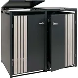MCW Mülltonnenverkleidung O67 122 x 132 x 84 cm anthrazit