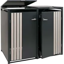 MCW Mülltonnenverkleidung O67 122 x 132 x 84 cm anthrazit